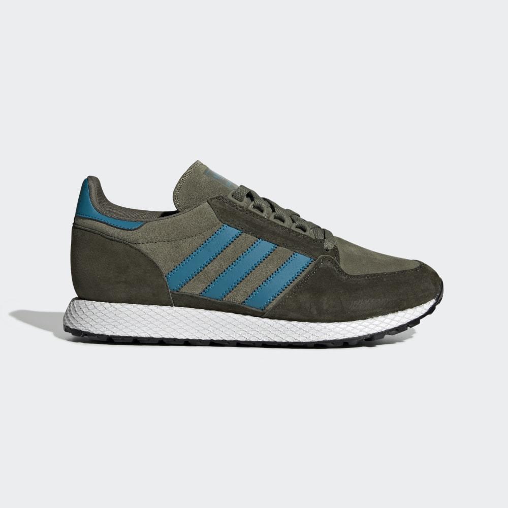 Adidas Women's Forest Grove Originals Shoes Khaki/Turquoise Ireland EE8970